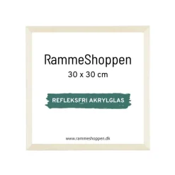 Birketræsramme, refleksfri, smal - 30 x 30 cm, Type 810