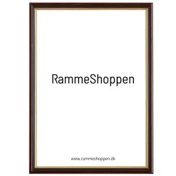 Brun ramme med guldkant, Polywood, Type 7304