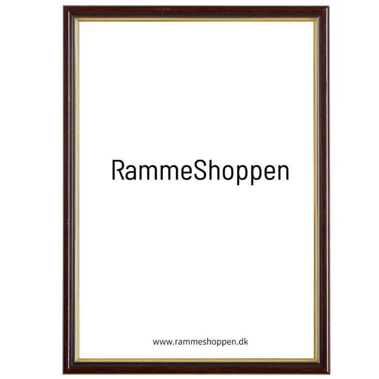 Brun ramme med guldkant, Polywood, Type 7304