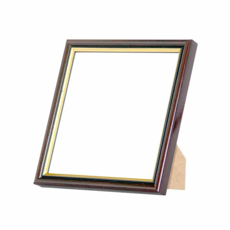 Brun ramme med guldkant, Polywood, Type 7304
