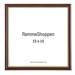 Brun ramme med guldkant, Polywood, Type 7304