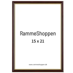 Brun ramme med guldkant, Polywood, Type 7304