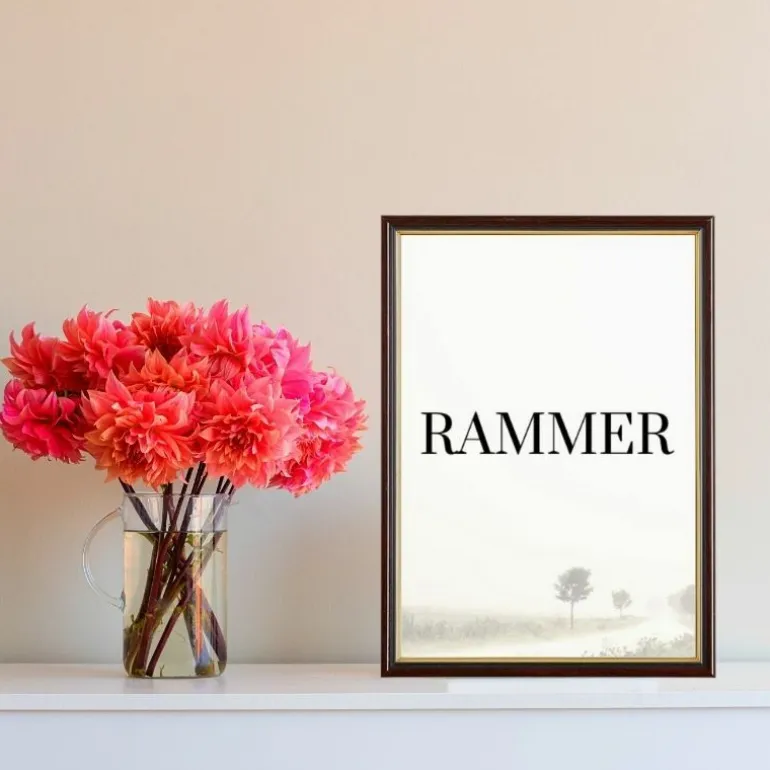 Brun ramme med guldkant, Polywood, Type 7304