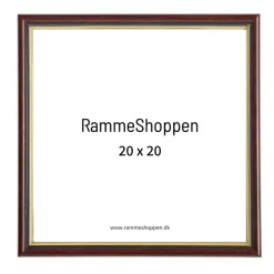 Brun ramme med guldkant, Polywood, Type 7304