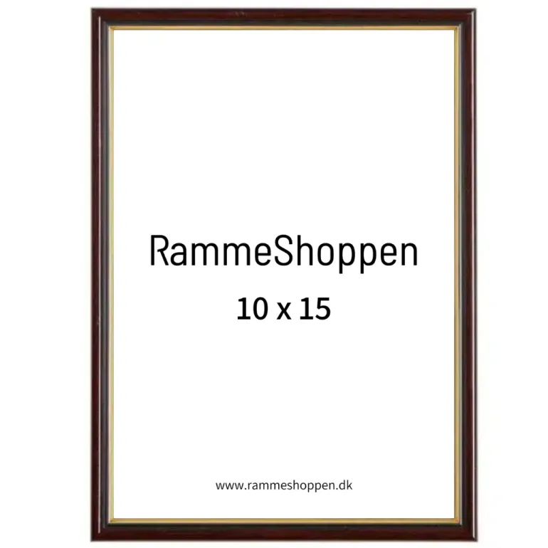 Brun ramme med guldkant, Polywood, Type 7304