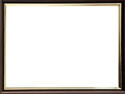 Brun ramme med guldkant, Polywood, Type 7304