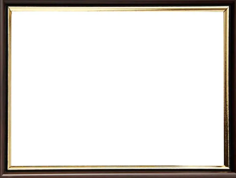 Brun ramme med guldkant, Polywood, Type 7304