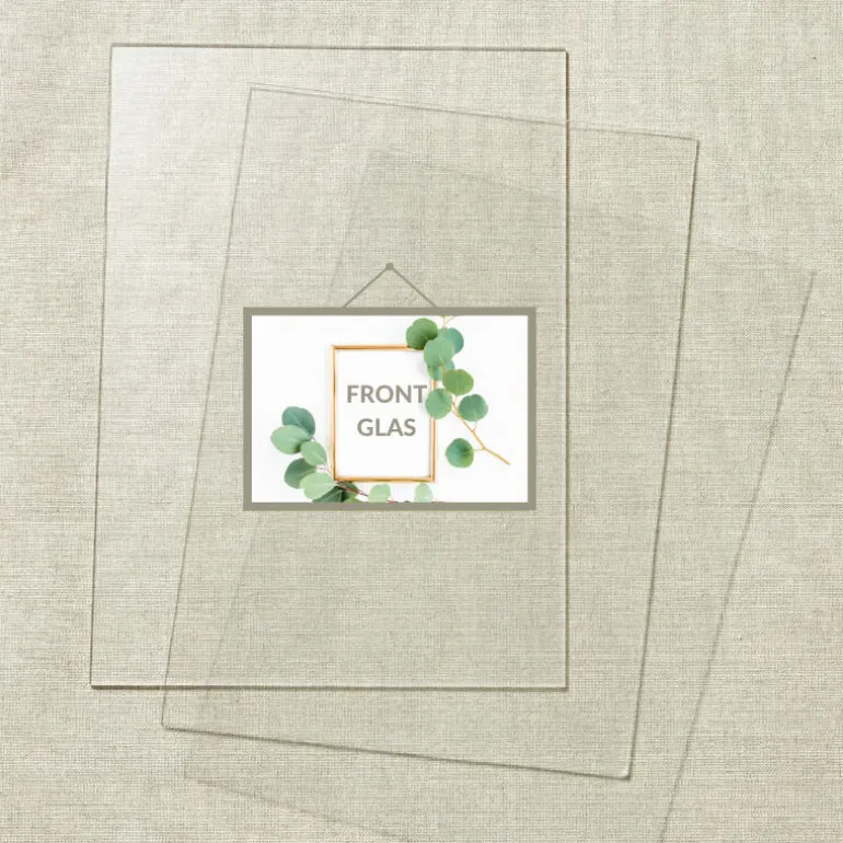 Frontglas, Klar akryl, Standardmål