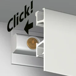 Galleriskinne, hvid aluminium, 2 m