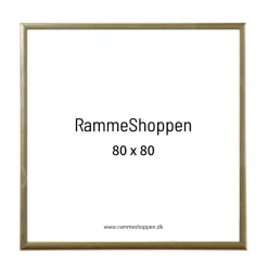 Guldramme, aluminium, blank, smal, Type 9012