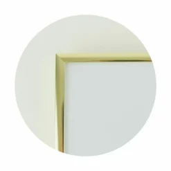 Guldramme, aluminium, blank, smal, Type 9012