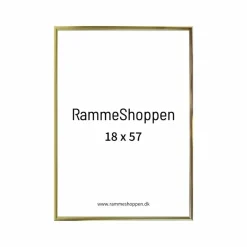 Guldramme, aluminium, blank, smal, Type 9012