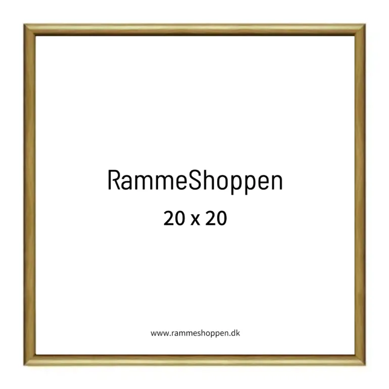 Guldramme, aluminium, blank, smal, Type 9012