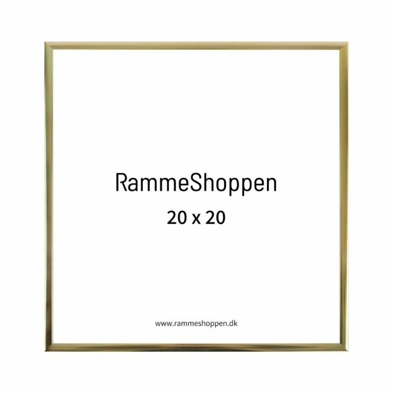 Guldramme, aluminium, blank, smal, Type 9012