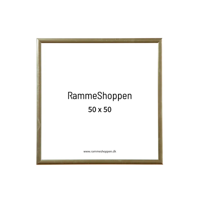 Guldramme, aluminium, blank, smal, Type 9012