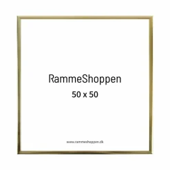 Guldramme, aluminium, blank, smal, Type 9012