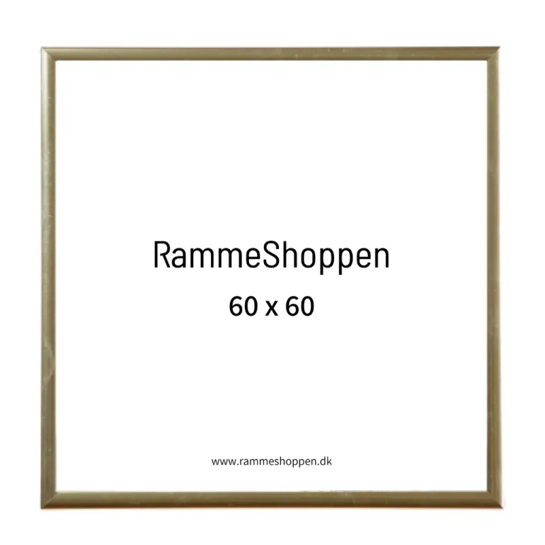 Guldramme, aluminium, blank, smal, Type 9012