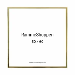 Guldramme, aluminium, blank, smal, Type 9012