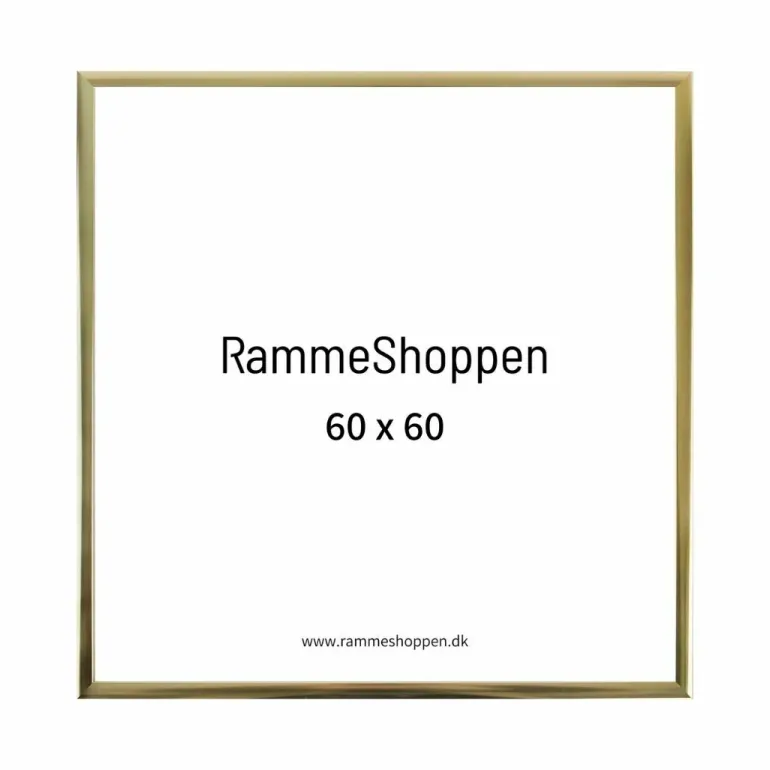 Guldramme, aluminium, blank, smal, Type 9012