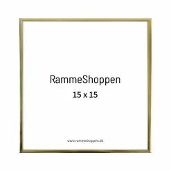 Guldramme, aluminium, blank, smal, Type 9012