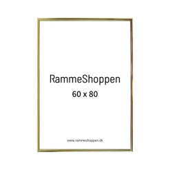 Guldramme, aluminium, blank, smal, 60 x 80 cm, Type 9012