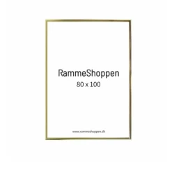 Guldramme, aluminium, blank, smal, 80 x 100 cm, Type 9012