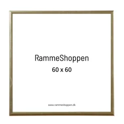 Guldramme, aluminium, blank, smal, 60 x 60 cm, Type 9012