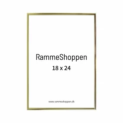 Guldramme, aluminium, blank, smal, 18 x 24 cm, Type 9012