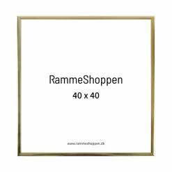 Guldramme, aluminium, blank, smal, 40 x 40 cm, Type 9012