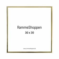 Guldramme, aluminium, blank, smal, 30 x 30 cm, Type 9012