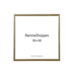 Guldramme, aluminium, blank, smal, 50 x 50 cm, Type 9012