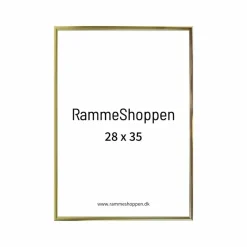 Guldramme, aluminium, blank, smal, 28 x 35 cm, Type 9012