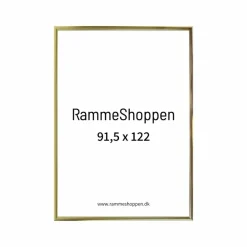 Guldramme, aluminium, blank, smal, 91,5 x 122 cm, Type 9012