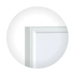 Hvid aluramme, blank, smal, 15 x 20 cm, Type 9006