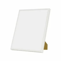 Hvid aluramme, blank, smal, Type 9006