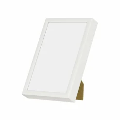 Hvid aluramme, blank, smal, 10 x 15 cm, Type 9006