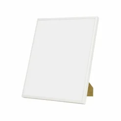 Hvid aluramme, blank, smal, 28 x 35 cm, Type 9006