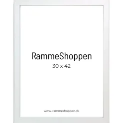 Hvid MDF ramme, smal, Type 2112