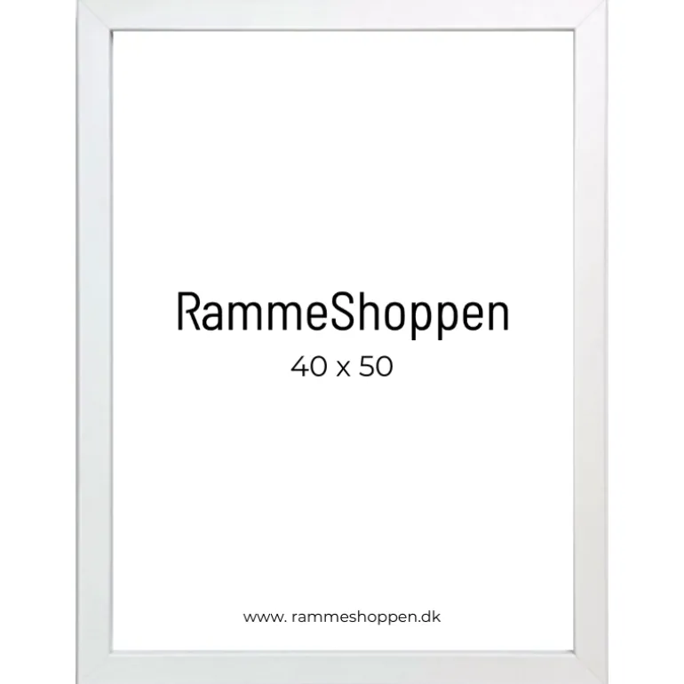 Hvid MDF ramme, smal, Type 2112