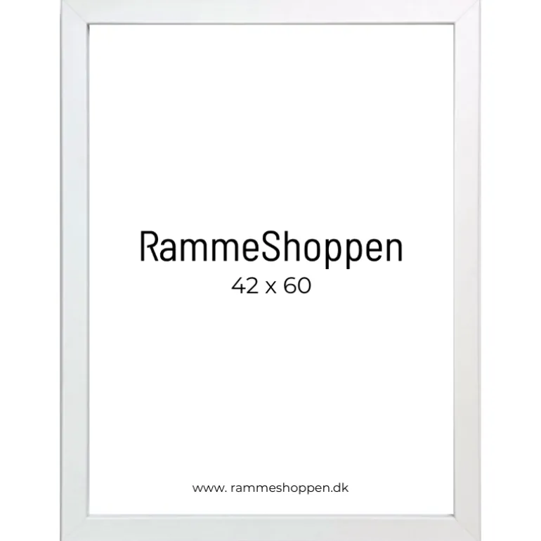 Hvid MDF ramme, smal, Type 2112