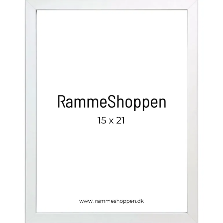 Hvid MDF ramme, smal, Type 2112
