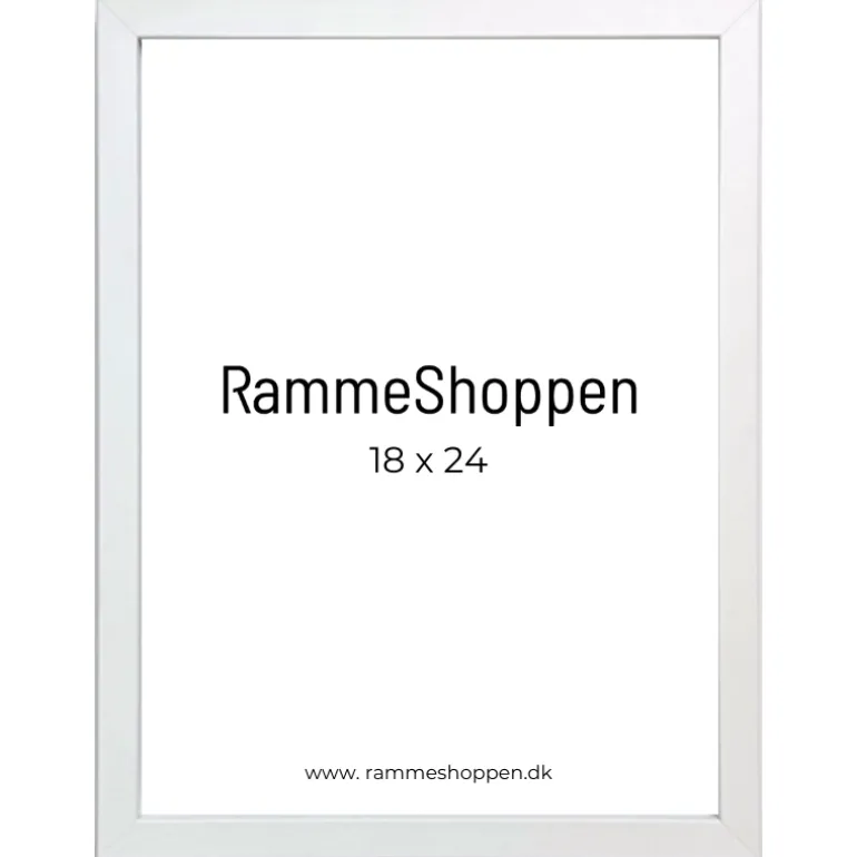 Hvid MDF ramme, smal, Type 2112