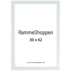 Hvid træramme, 30 x 42 cm, A3, Type 861