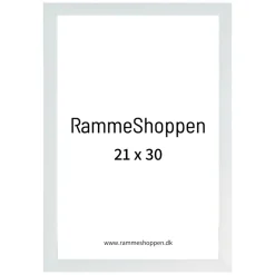 Hvid træramme, 21 x 30 cm, A4, Type 861