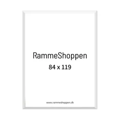 Hvid træramme, 84 x 119 cm, A0, Type 861