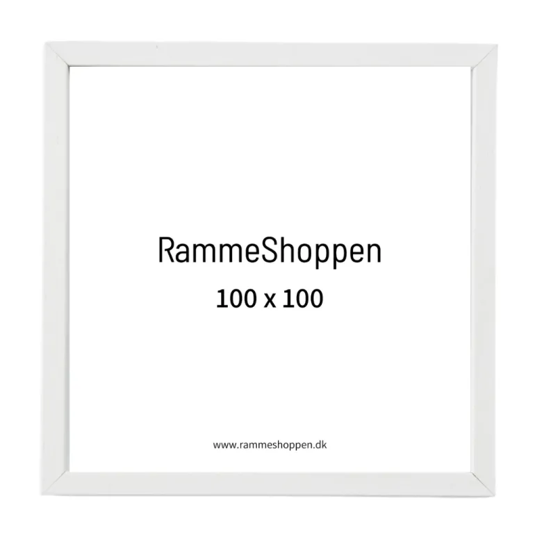 Hvid træramme, 100 x 100 cm, Type 861