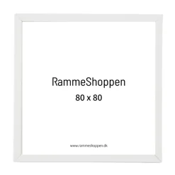 Hvid træramme, 80 x 80 cm, Type 861