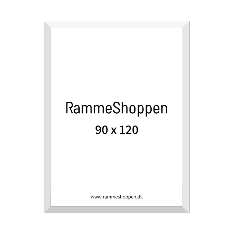 Hvid træramme, 90 x 120 cm, Type 861