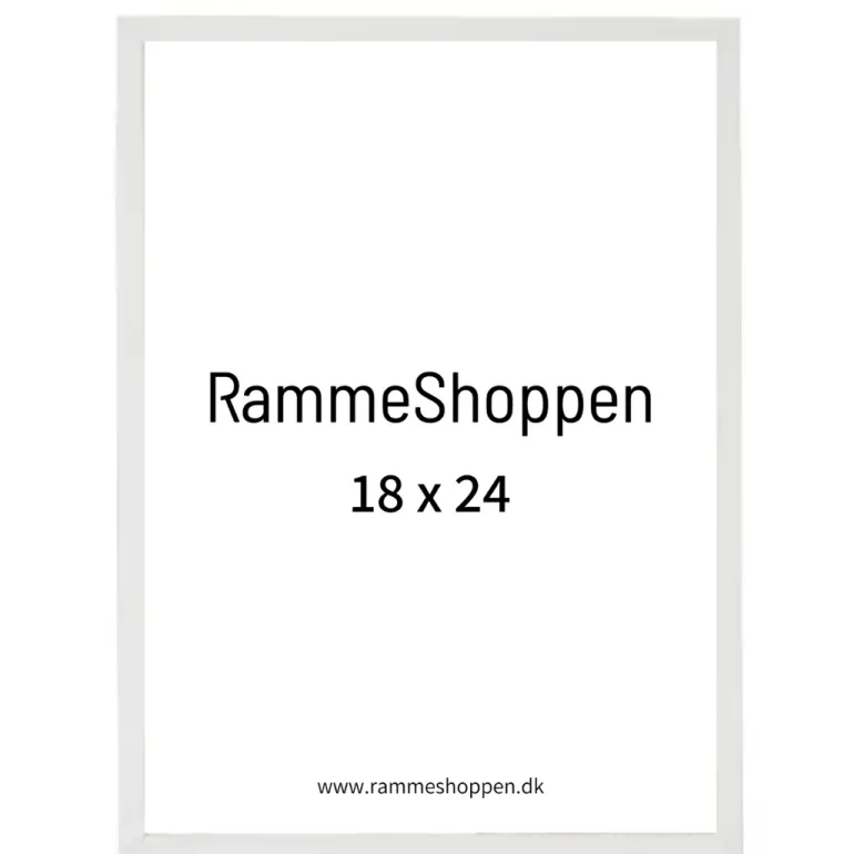 Hvid træramme, smal, Type 860