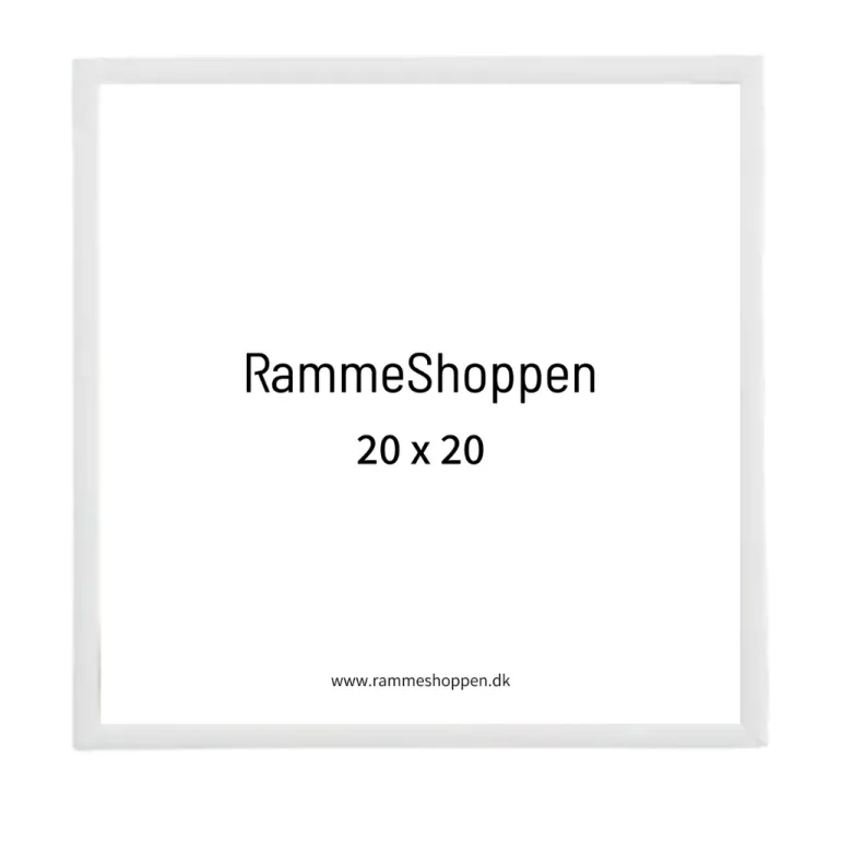 Hvid træramme, smal, Type 860